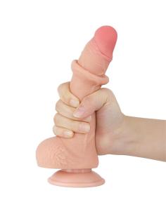 Dildo Dual Layer Piel Deslizante Retractil 7.5