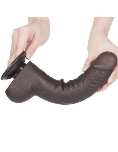 Dildo Dual Layer Piel Deslizante Retractil 9.5