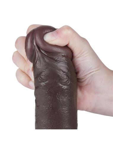 Dildo Dual Layer Piel Deslizante Retractil 9.5