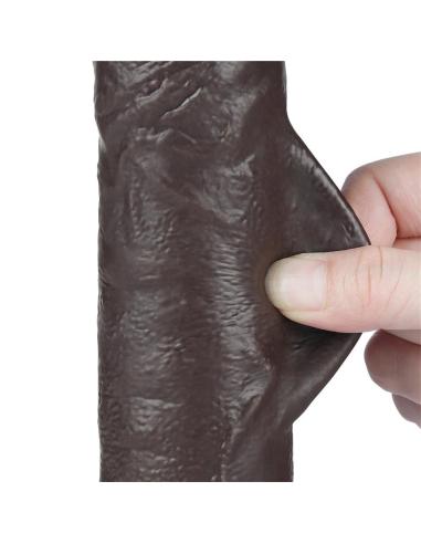 Dildo Dual Layer Piel Deslizante Retractil 9.5
