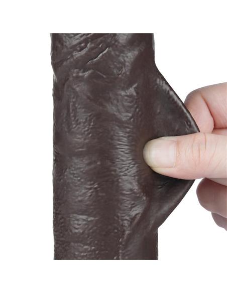 Dildo Dual Layer Piel Deslizante Retractil 9.5