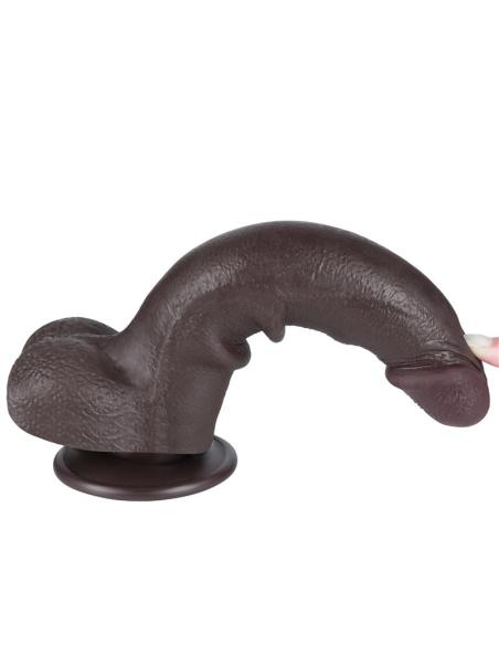 Dildo Dual Layer Piel Deslizante Retractil 8.5