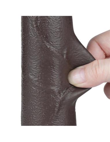 Dildo Dual Layer Piel Deslizante Retractil 8.5
