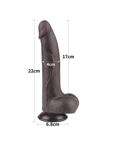 Dildo Dual Layer Piel Deslizante Retractil 8.5