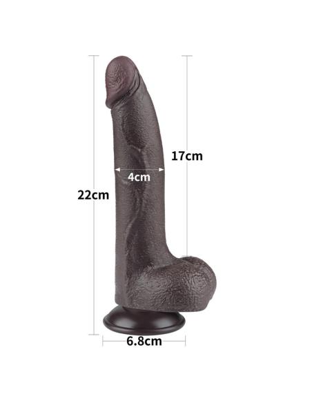 Dildo Dual Layer Piel Deslizante Retractil 8.5