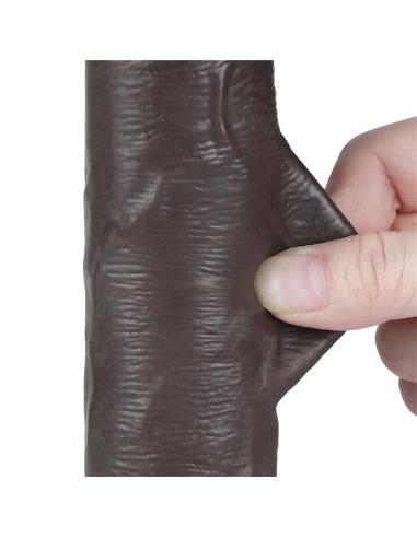 Dildo Dual Layer Piel Delizante Retractil 8