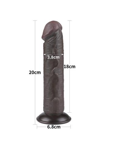 Dildo Dual Layer Piel Delizante Retractil 8