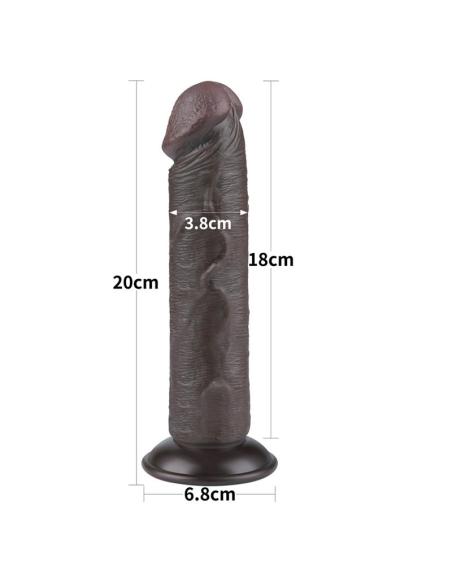 Dildo Dual Layer Piel Delizante Retractil 8