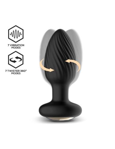Drago Plug Anal Vibración, Movimiento Twister 360º y Control Remoto