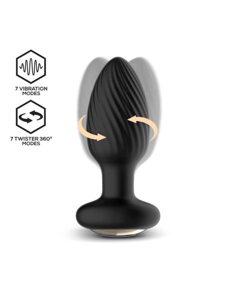 Drago Plug Anal Vibración, Movimiento Twister 360º y Control Remoto