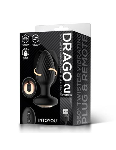 Drago Plug Anal Vibración, Movimiento Twister 360º y Control Remoto