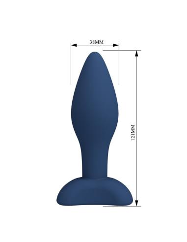 Mr play - plug anal cónico silicona azul l