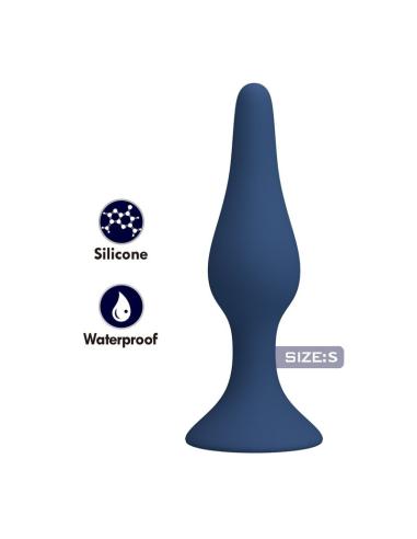 Mr play - plug anal silicona azul slim talla s