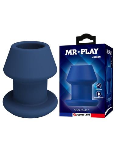 Mr play - jack plug anal hueco silicona azul talla s
