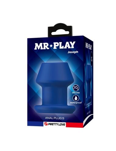 Mr play - jack plug anal hueco silicona azul talla s