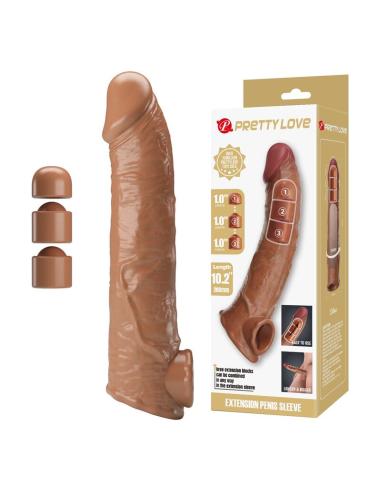 Pretty love - funda extensora para pene ajustable 26 cm ø 4 cm color natural