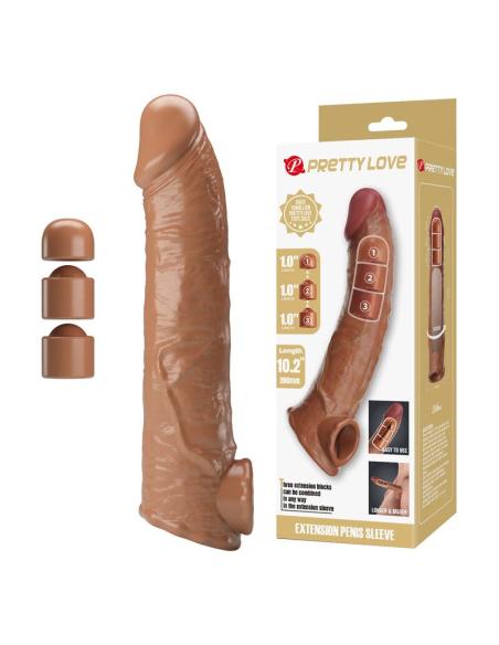 Pretty love - funda extensora para pene ajustable 26 cm ø 4 cm color natural