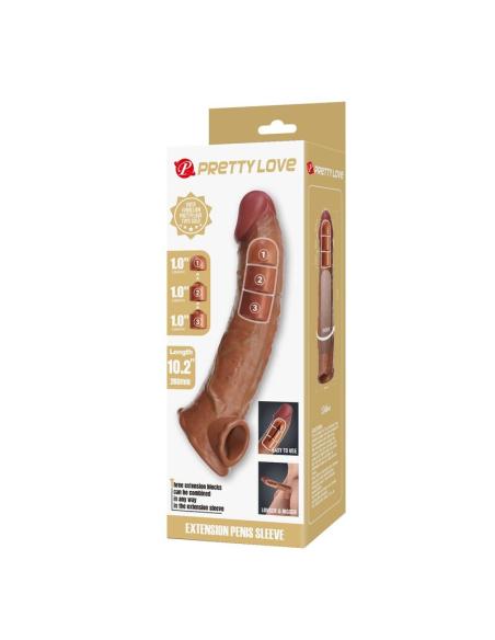 Pretty love - funda extensora para pene ajustable 26 cm ø 4 cm color natural
