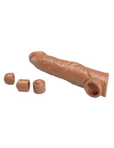 Pretty love - funda extensora para pene ajustable 26 cm ø 4 cm color marrón