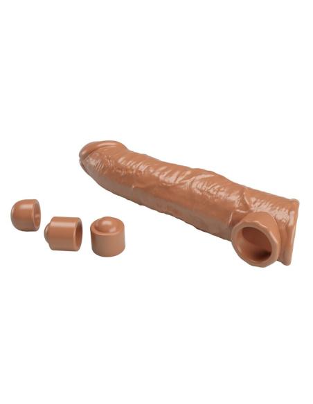 Pretty love - funda extensora para pene ajustable 26 cm ø 4 cm color marrón