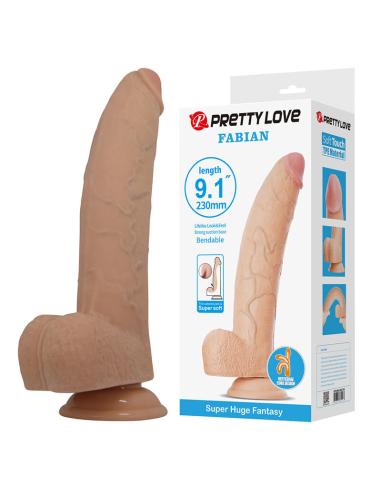 Pretty love - fabian dildo flexible con ventosa carne