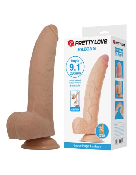 Pretty love - fabian dildo flexible con ventosa carne