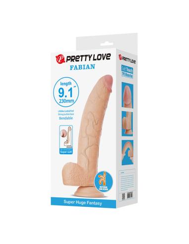 Pretty love - fabian dildo flexible con ventosa carne