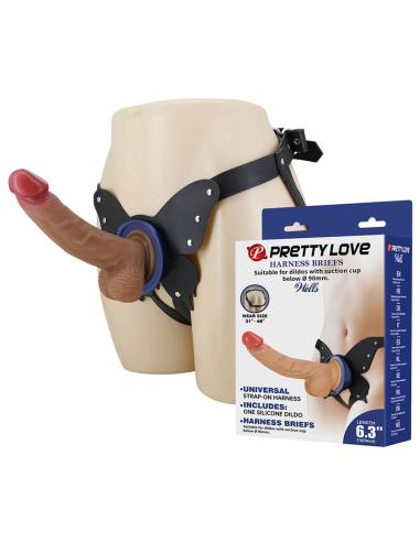 Pretty love - yeti arnés strap-on con dildo y ventosa carne