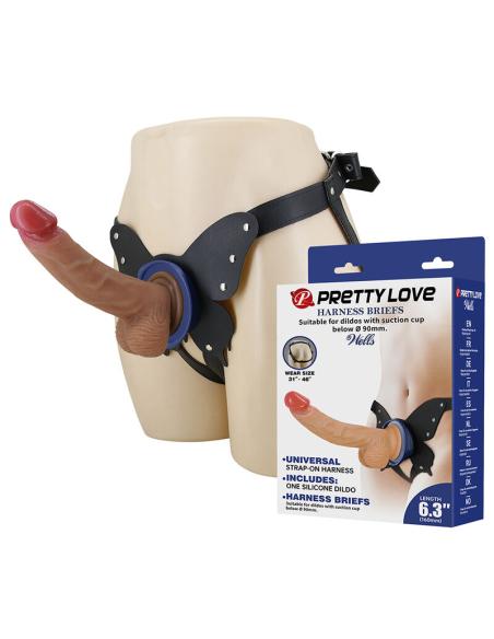 Pretty love - yeti arnés strap-on con dildo y ventosa carne