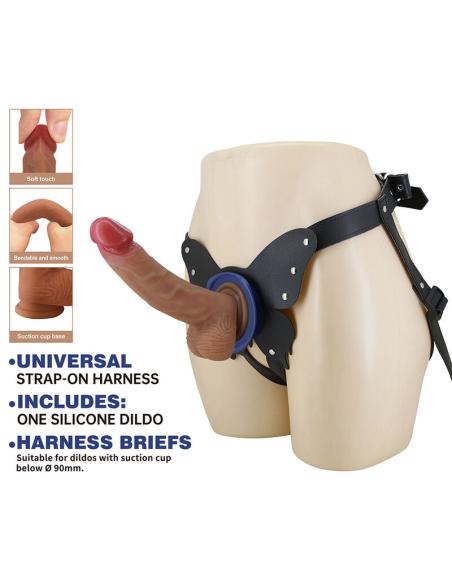Pretty love - yeti arnés strap-on con dildo y ventosa carne