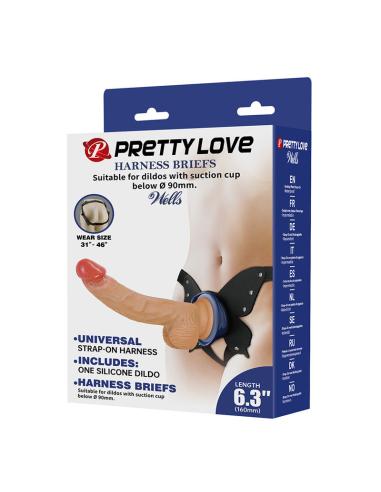 Pretty love - yeti arnés strap-on con dildo y ventosa carne