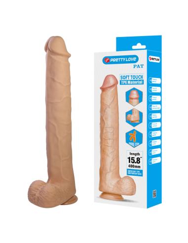 Pretty love - pat dildo realístico flexible con ventosa natural 40 cm -ø- 6 cm