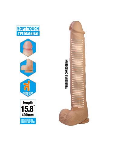 Pretty love - pat dildo realístico flexible con ventosa natural 40 cm -ø- 6 cm