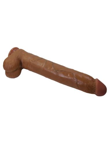 Pretty love - dany dildo realístico flexible con ventosa 36 cm -ø- 5,6 cm marrón