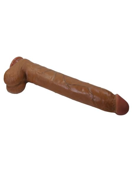 Pretty love - dany dildo realístico flexible con ventosa 36 cm -ø- 5,6 cm marrón