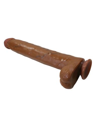 Pretty love - dany dildo realístico flexible con ventosa 36 cm -ø- 5,6 cm marrón