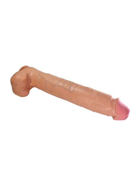 Pretty love - rael dildo realístico flexible con ventosa 40 cm -ø- 6 cm marrón