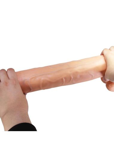 Pretty love - rael dildo realístico flexible con ventosa 40 cm -ø- 6 cm marrón