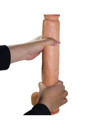 Pretty love - rael dildo realístico flexible con ventosa 40 cm -ø- 6 cm marrón