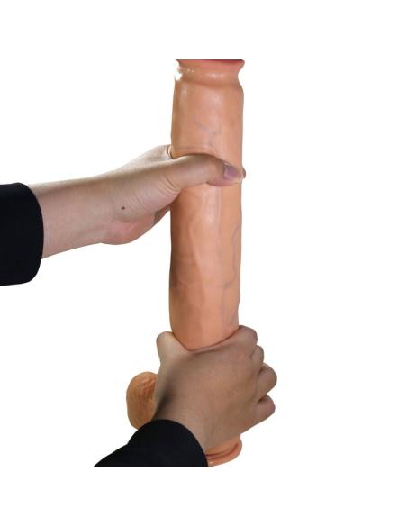 Pretty love - rael dildo realístico flexible con ventosa 40 cm -ø- 6 cm marrón