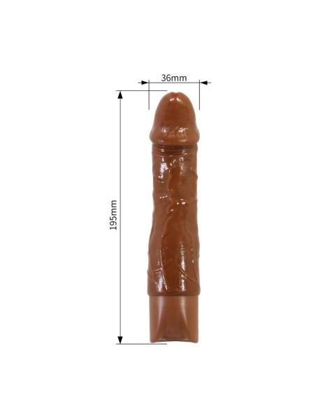 Pretty love - donald vibrador realístico 19,5 cm ø 4 cm color marrón