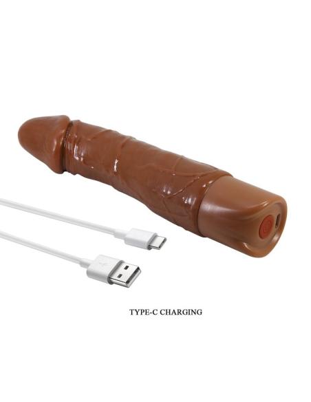 Pretty love - donald vibrador realístico 19,5 cm ø 4 cm color marrón