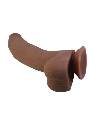 Pretty love - ulric dildo realístico flexible 26 cm ø 5,5 cm tpe marrón