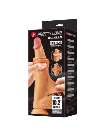 Pretty love - quinlan dildo realístico 26 cm ø 5,5 cm color natural
