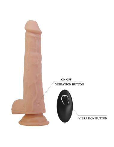 Pretty love - miles dildo vibrador con empuje y rotación control remoto 23,5 cm ø 4,8 cm color natural