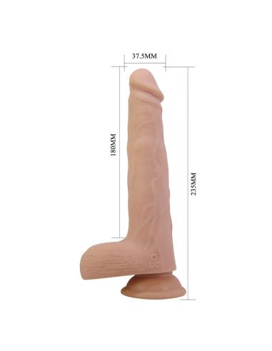 Pretty love - miles dildo vibrador con empuje y rotación control remoto 23,5 cm ø 4,8 cm color natural