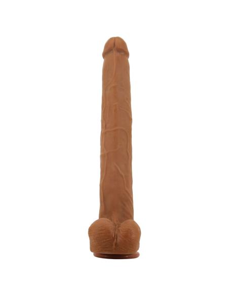 Pretty love - viggo dildo realista tacto suave con piel deslizante 36,5 cm marrón