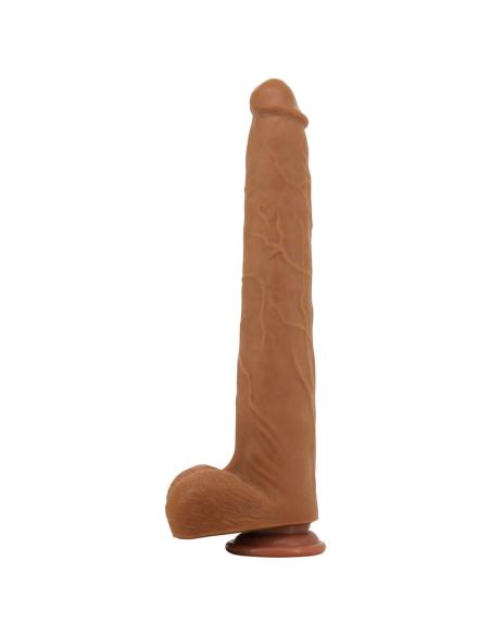 Pretty love - viggo dildo realista tacto suave con piel deslizante 36,5 cm marrón