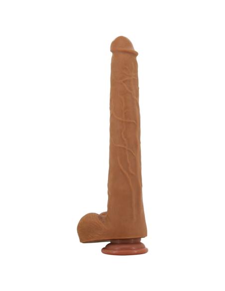 Pretty love - viggo dildo realista tacto suave con piel deslizante 36,5 cm marrón