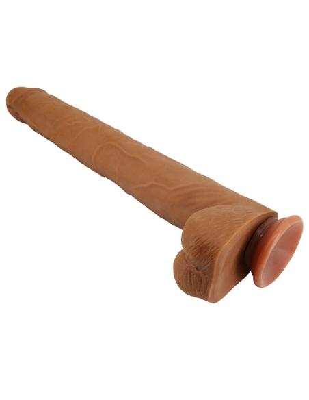Pretty love - viggo dildo realista tacto suave con piel deslizante 36,5 cm marrón